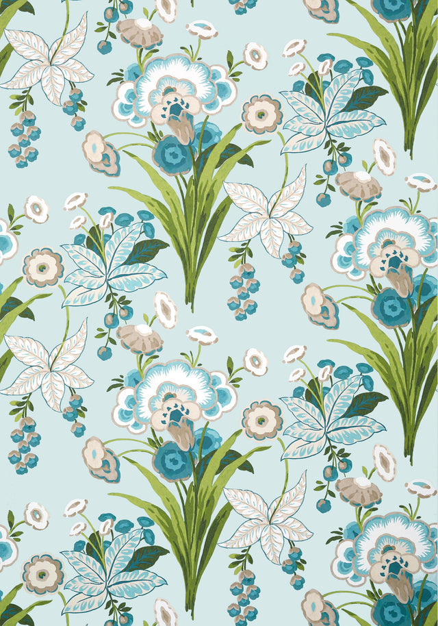 Thibaut PASADENA Spa Blue Wallpaper