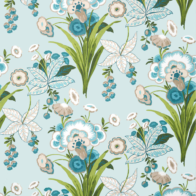 Thibaut Pasadena Spa Blue Wallpaper