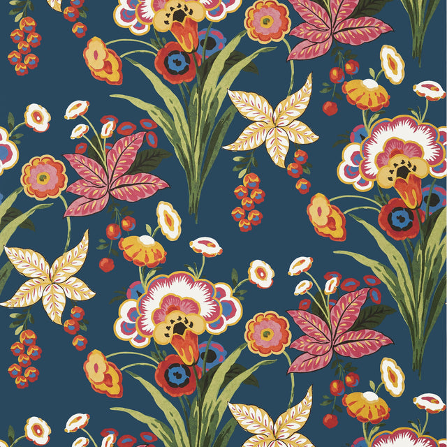 Thibaut Pasadena Navy Wallpaper