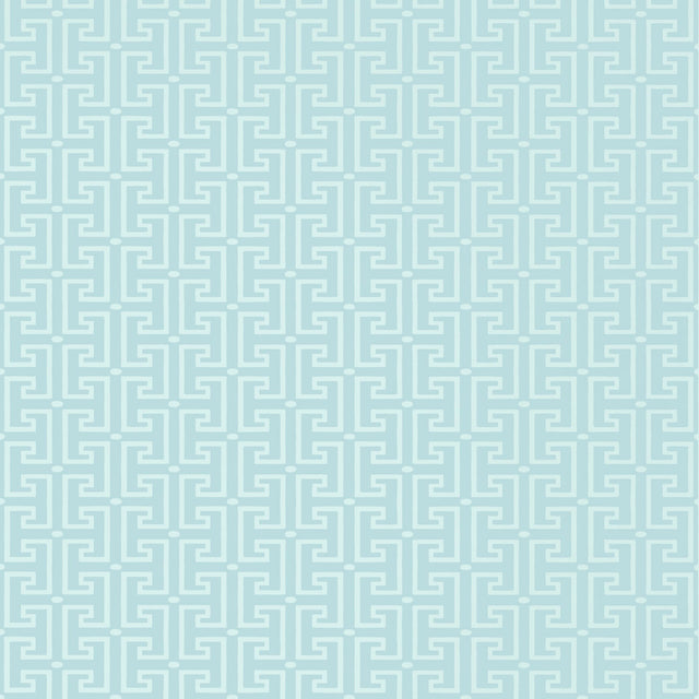 Thibaut T-Square Spa Blue Wallpaper