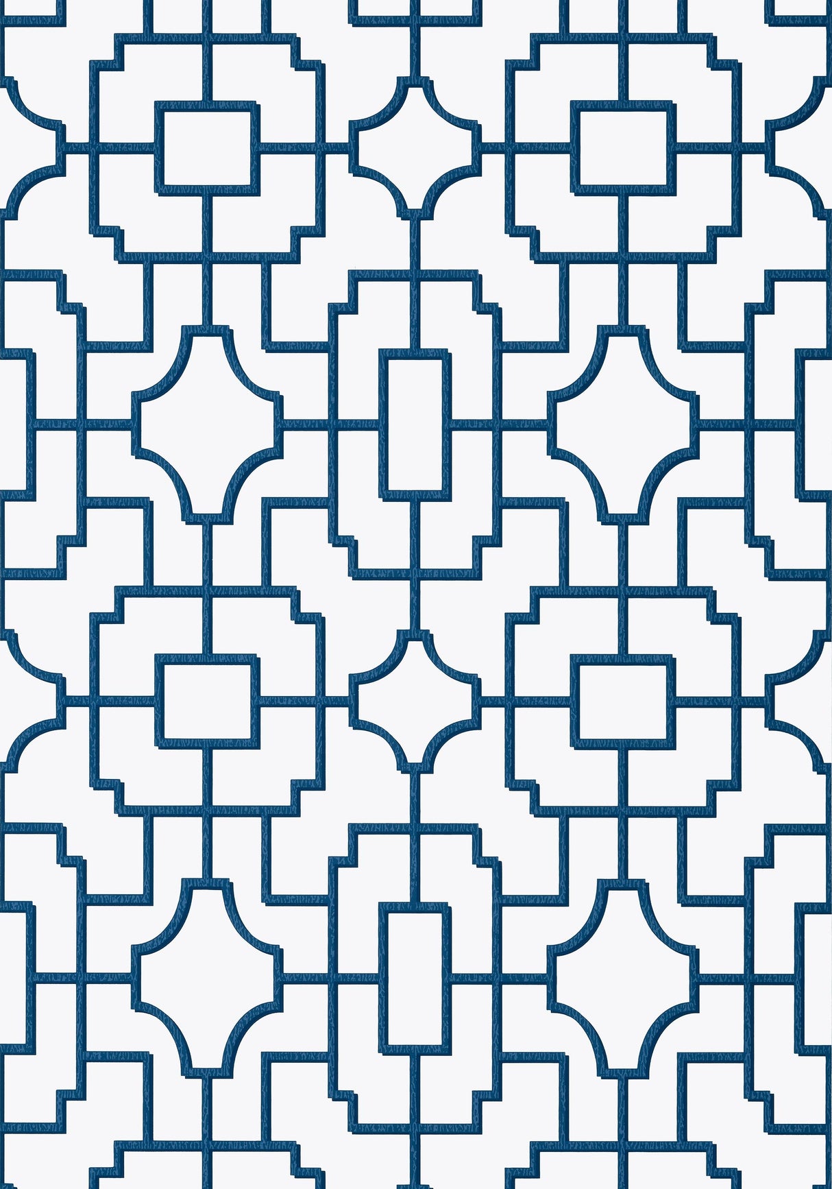 Thibaut FRETWORK Navy Wallpaper