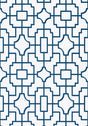 Thibaut FRETWORK Navy Wallpaper