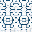 Thibaut Fretwork Navy Wallpaper