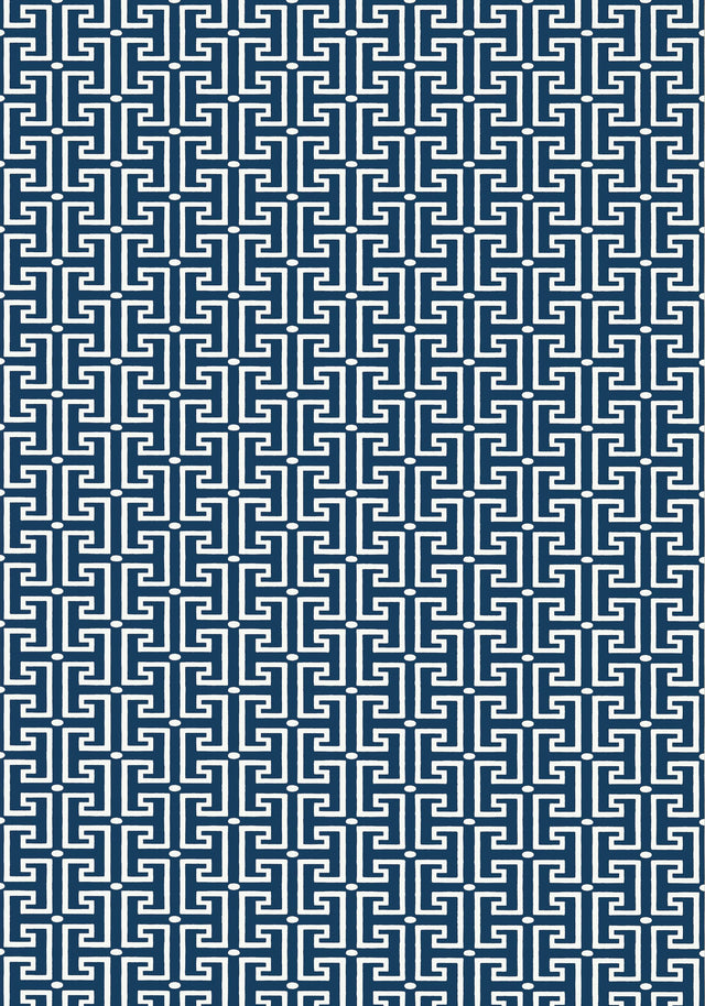 Thibaut T-SQUARE Navy and White Wallpaper