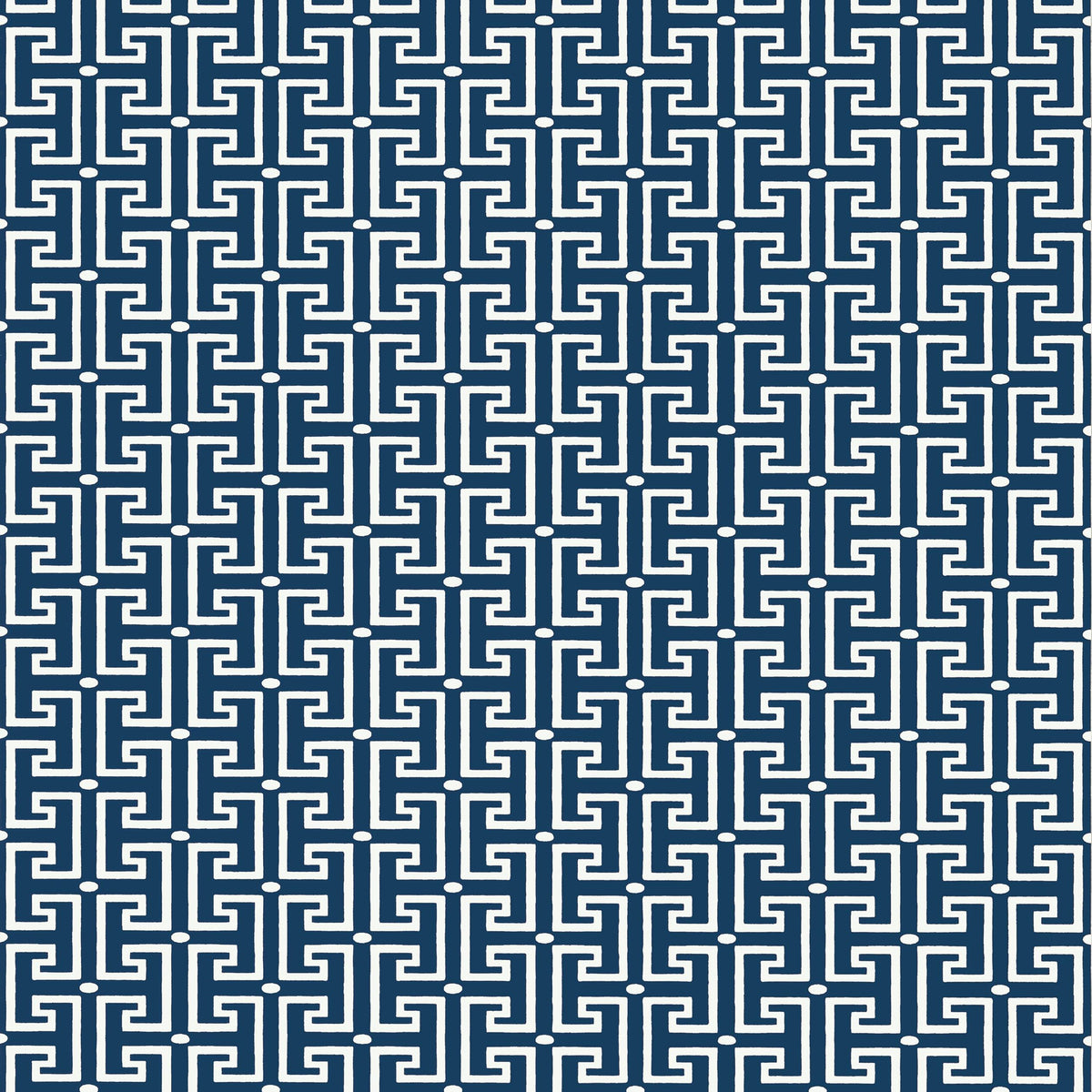 Thibaut T-Square Navy And White Wallpaper