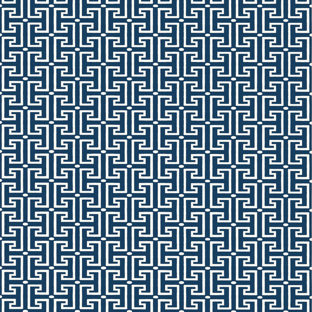 Thibaut T-Square Navy And White Wallpaper