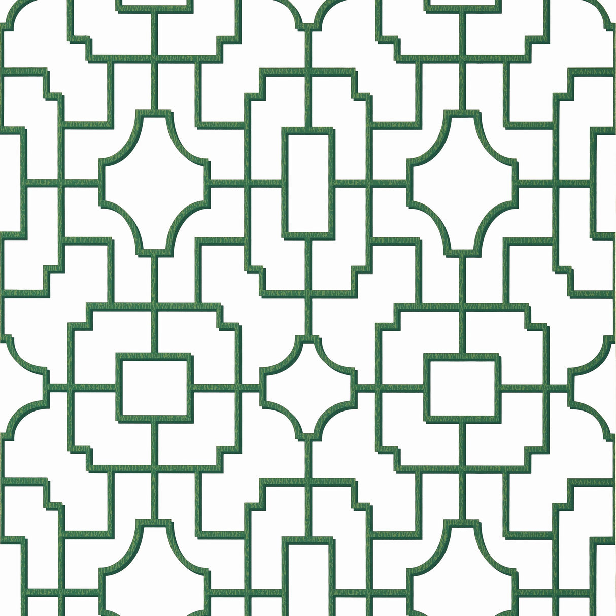 Thibaut Fretwork Green Wallpaper