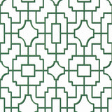 Thibaut Fretwork Green Wallpaper