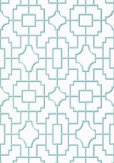 Thibaut FRETWORK Spa Blue Wallpaper