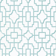 Thibaut Fretwork Spa Blue Wallpaper