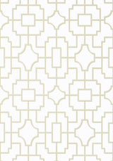 Thibaut FRETWORK Beige Wallpaper