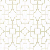 Thibaut Fretwork Beige Wallpaper