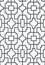 Thibaut FRETWORK Black Wallpaper