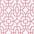 Thibaut Fretwork Pink Wallpaper