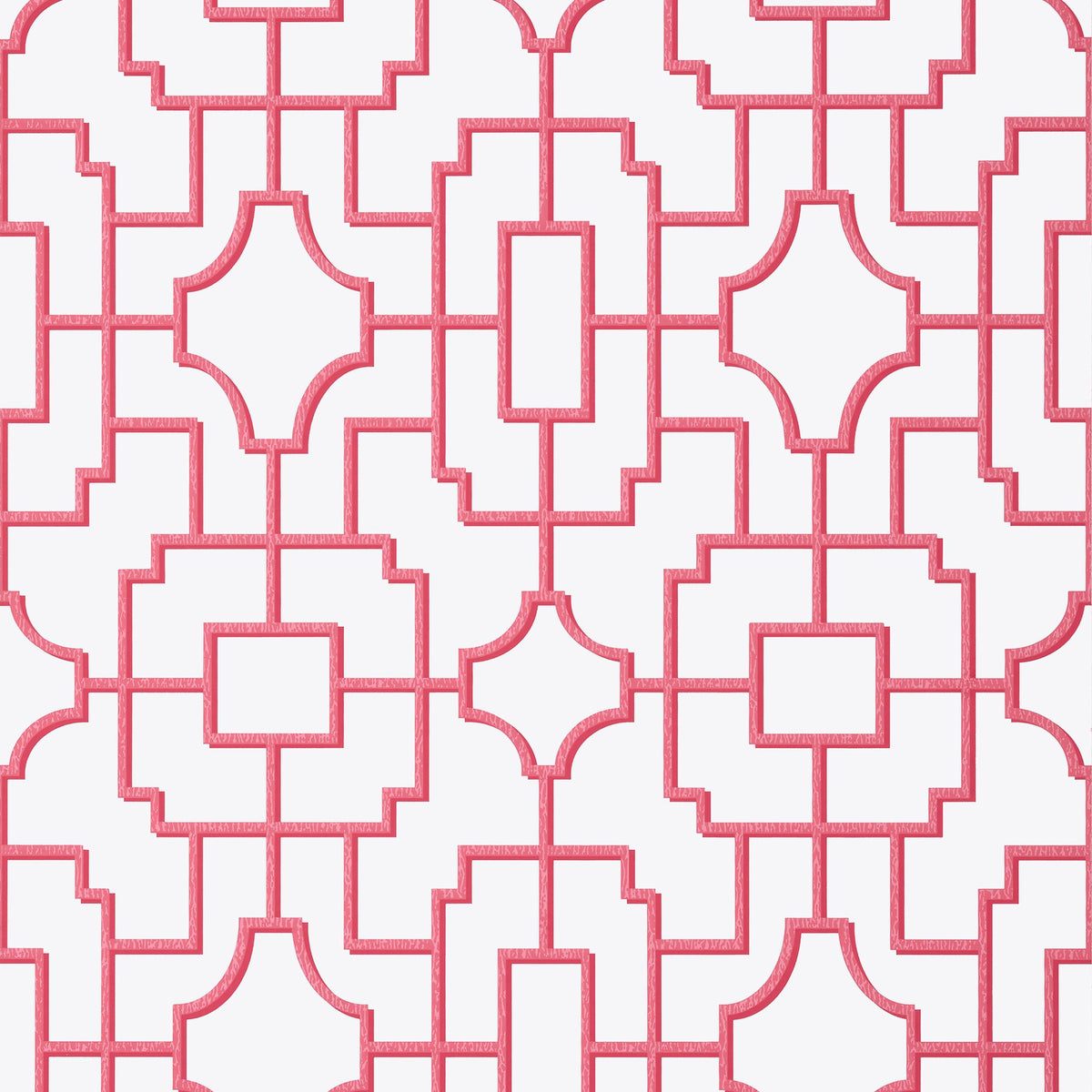 Thibaut Fretwork Pink Wallpaper