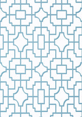 Thibaut FRETWORK Light Blue Wallpaper