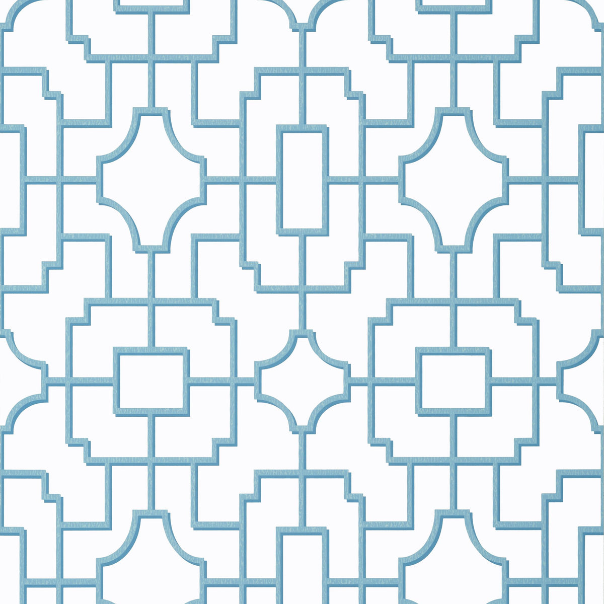 Thibaut Fretwork Light Blue Wallpaper