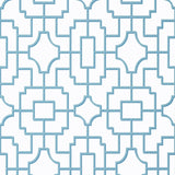 Thibaut Fretwork Light Blue Wallpaper