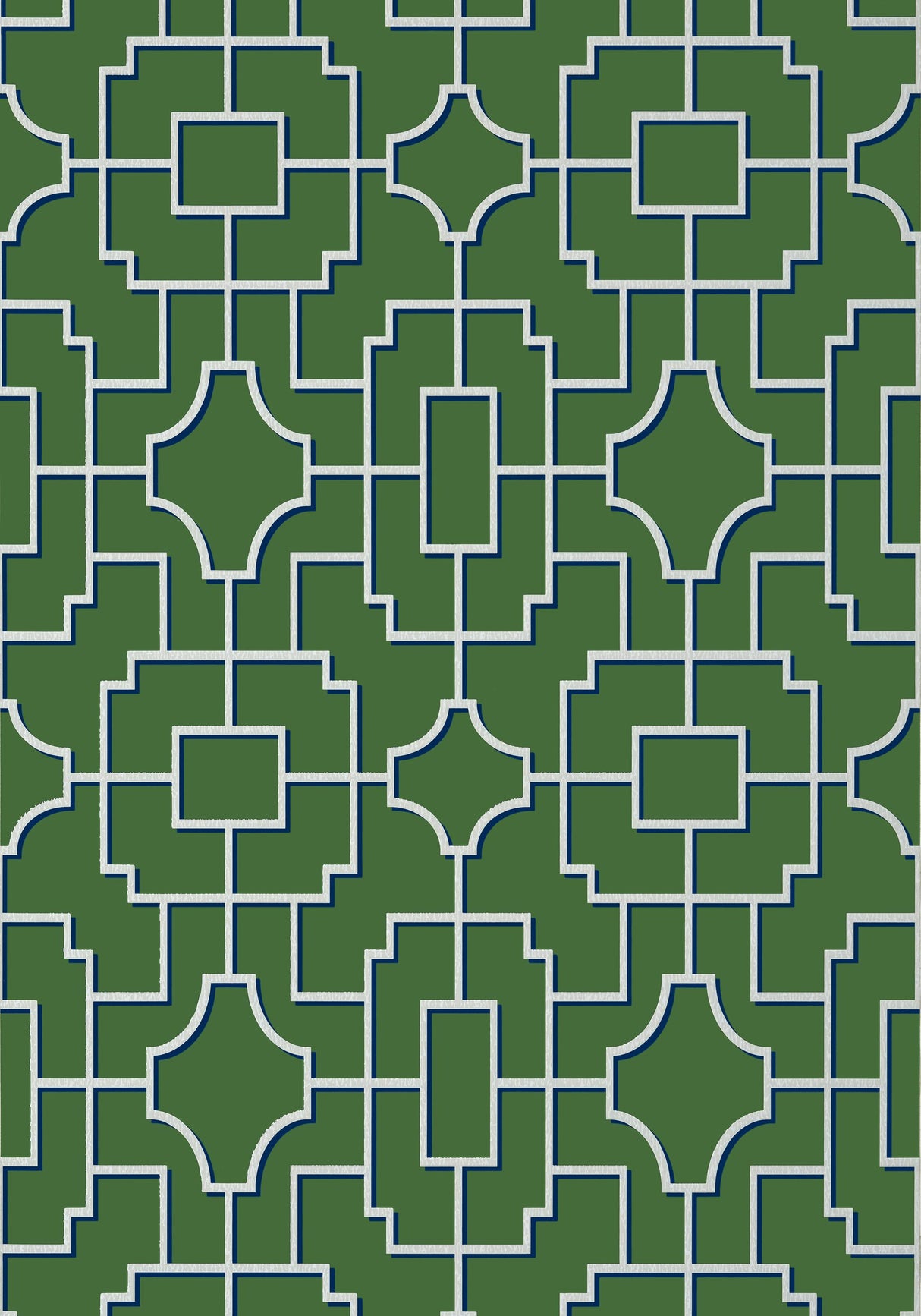 Thibaut FRETWORK Emerald Wallpaper