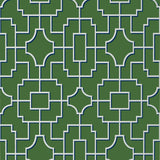 Thibaut Fretwork Emerald Wallpaper