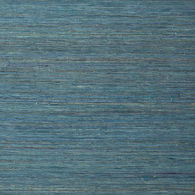 Thibaut Raffia Palm Peacock Blue Wallpaper