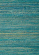 Thibaut RAFFIA PALM Turquoise Wallpaper