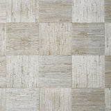 Thibaut Mosaic Weave Metallic Silver Wallpaper