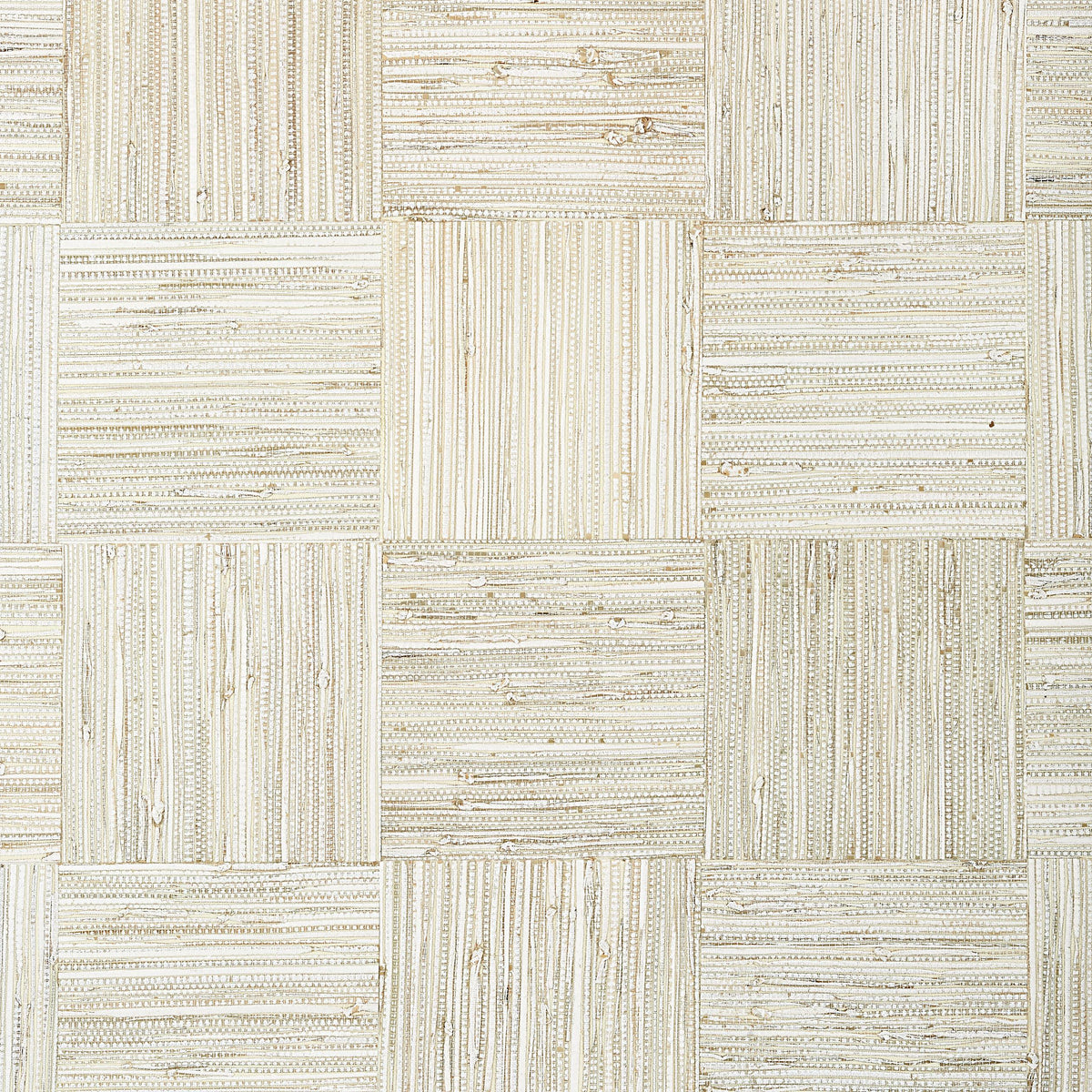 Thibaut Mosaic Weave White Wallpaper