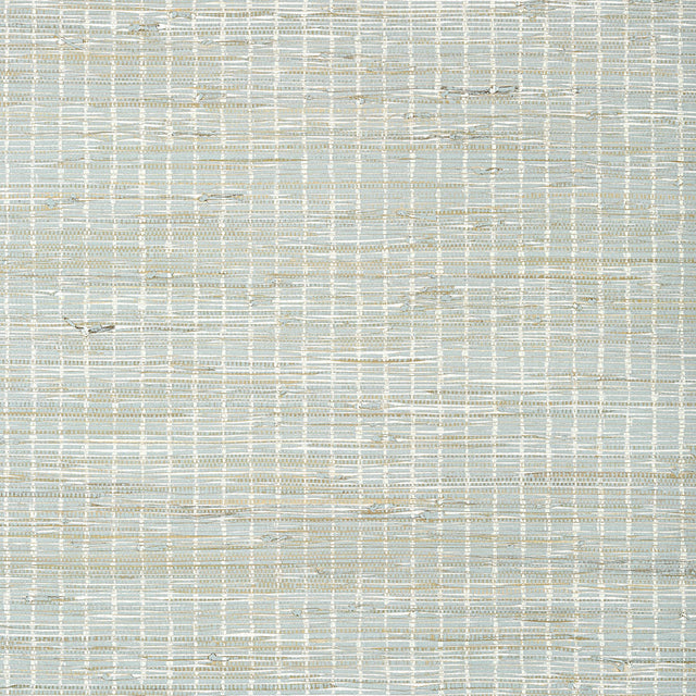 Thibaut Sutton Stripe White On Robin'S Egg Wallpaper