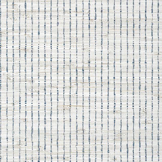 Thibaut Sutton Stripe Navy On White Wallpaper