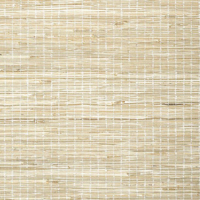 Thibaut Sutton Stripe White On Natural Wallpaper