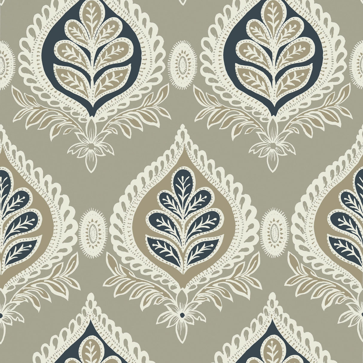 Thibaut Midland Grey Wallpaper