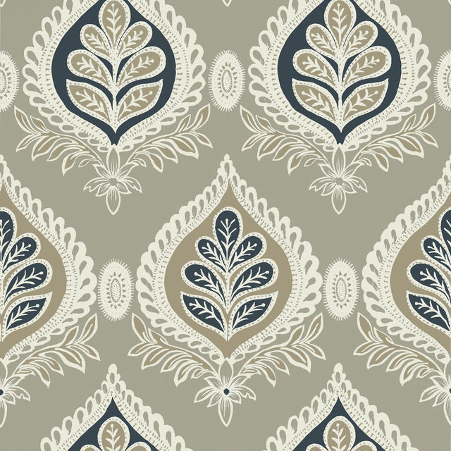 Thibaut Midland Grey Wallpaper