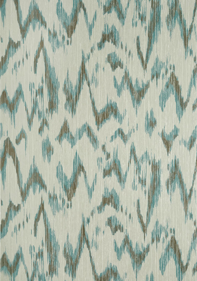 Thibaut POINT LOBOS Brown and Teal Wallpaper