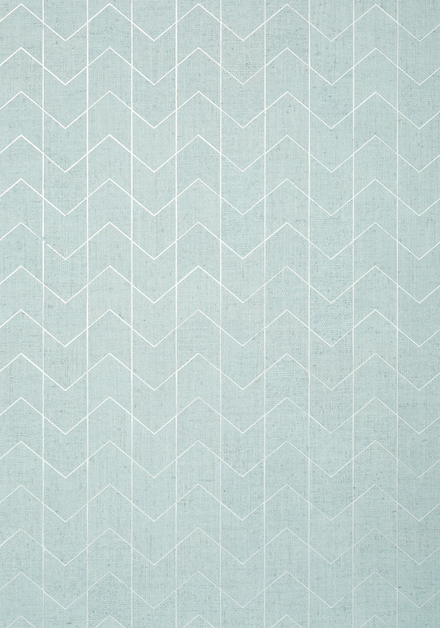 Thibaut CORDOZA WEAVE Spa Blue and Silver Wallpaper