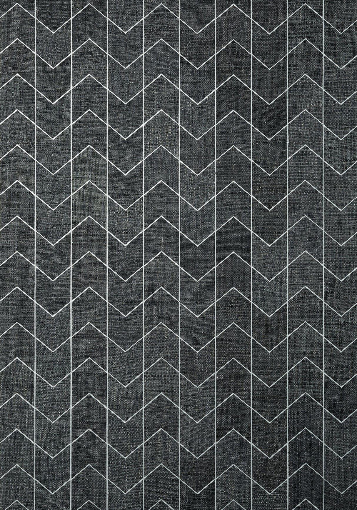Thibaut CORDOZA WEAVE Charcoal Wallpaper