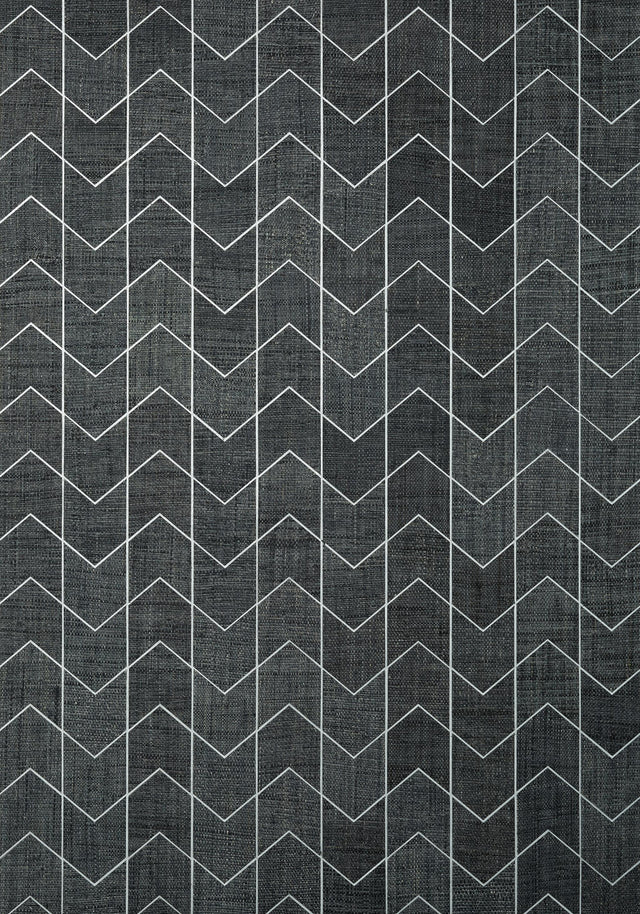 Thibaut CORDOZA WEAVE Charcoal Wallpaper