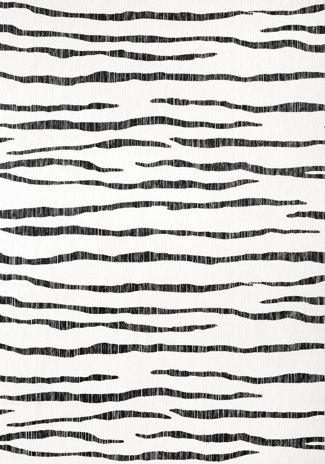 Thibaut SAVANNA Black and White Wallpaper
