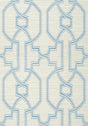 Thibaut PROMENADE Cream and Blue Wallpaper