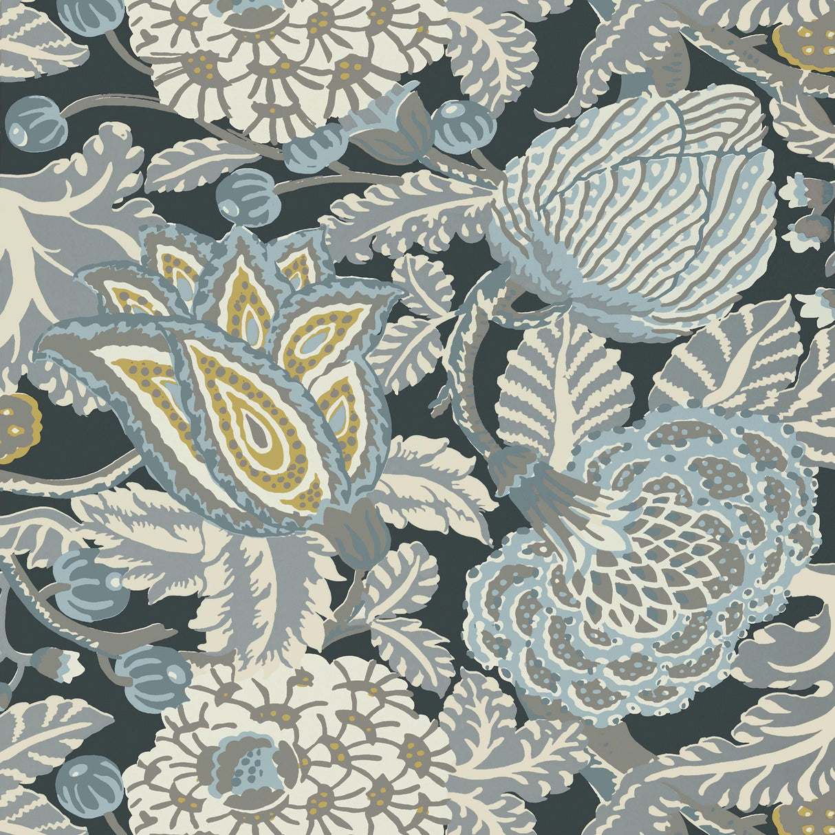 Thibaut Mitford Grey Wallpaper
