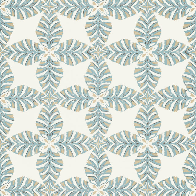 Thibaut Starleaf Aqua Wallpaper