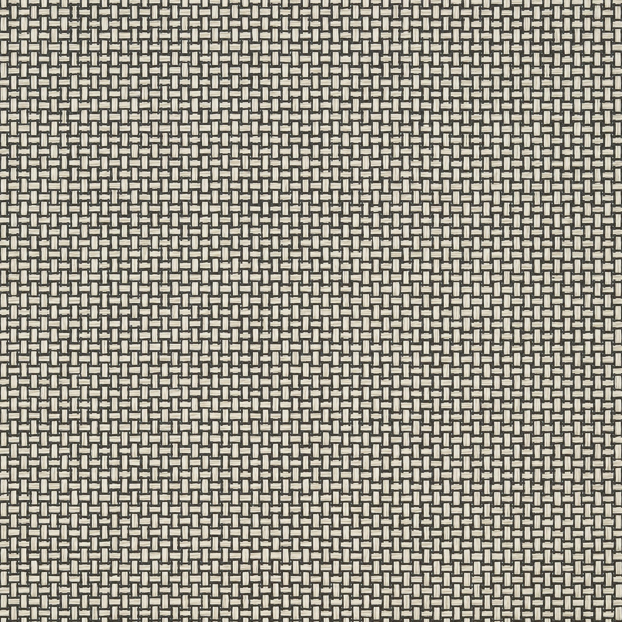 Thibaut Baker Weave Black On Linen Wallpaper
