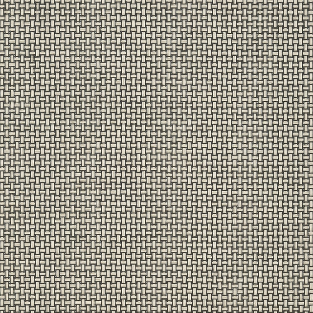 Thibaut Baker Weave Black On Linen Wallpaper