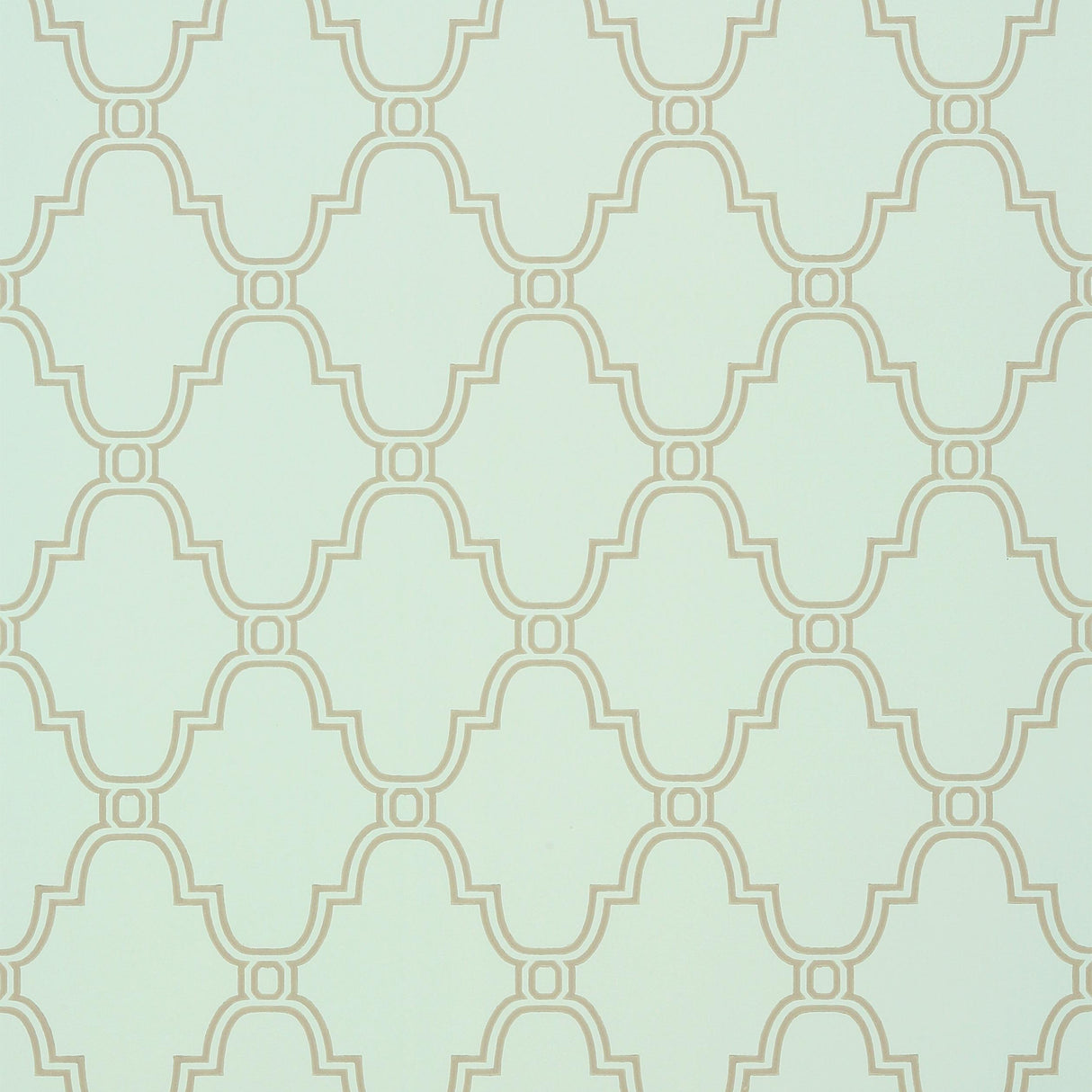 Thibaut Stanbury Trellis Linen On Aqua Wallpaper