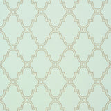 Thibaut Stanbury Trellis Linen On Aqua Wallpaper