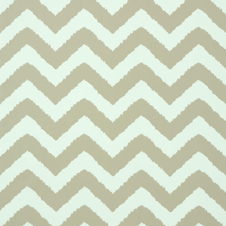 Thibaut Widenor Chevron Taupe On Aqua Wallpaper