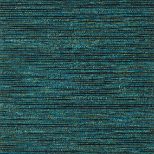 Thibaut Woody Grass Turquoise And Brown Wallpaper