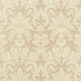 Thibaut West Indies Damask Cream On Beige Wallpaper