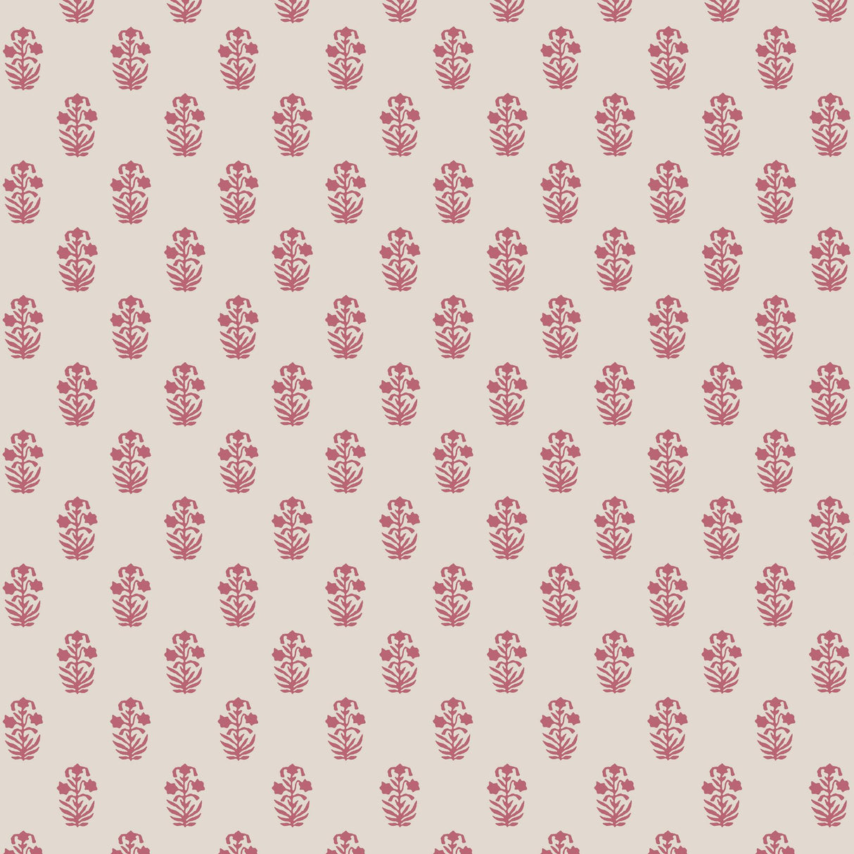 Thibaut CORWIN Raspberry on Natural Wallpaper