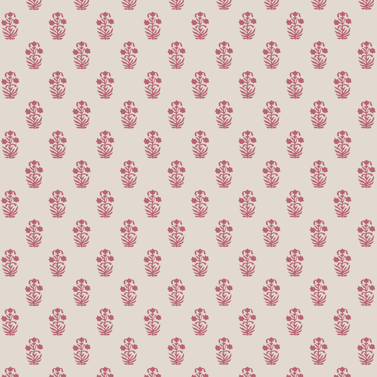 Thibaut Corwin Raspberry On Natural Wallpaper